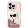 Karl Lagerfeld KLHCP14LLNKHCP iPhone 14 Pro 6,1 różowy/pink hardcase Glitter Karl Head